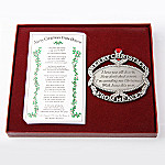 Merry Christmas From Heaven(R) Pewter Ornament and Card: Bereavement Gift